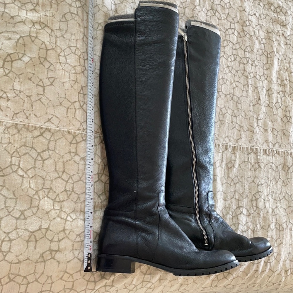 Michael Kors knee high black leather boots, size 7.5